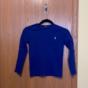 Blue polo Ralph Lauren thermal look shirt